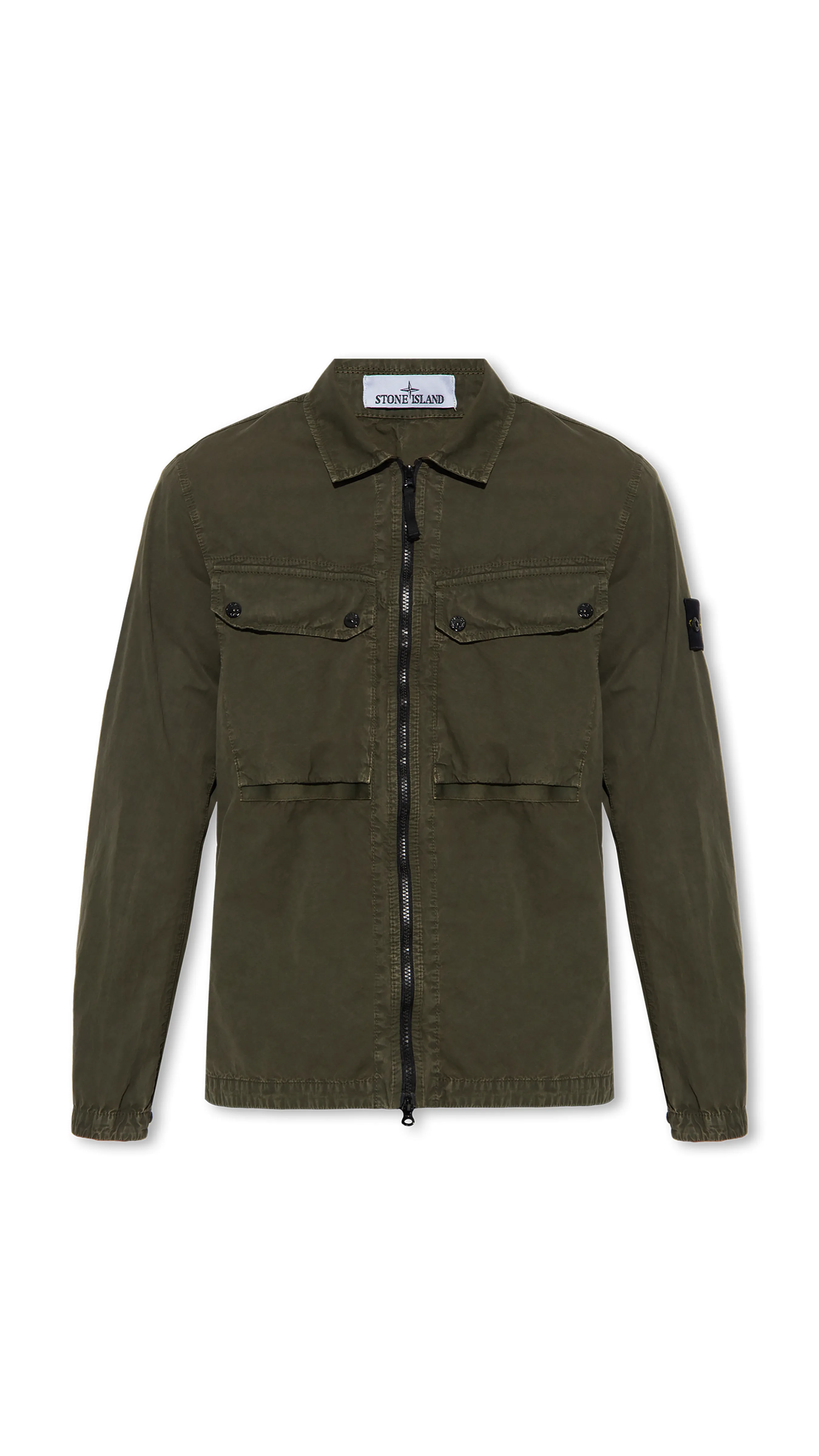 102WN Double Pocket Cotton Overshirt - Khaki