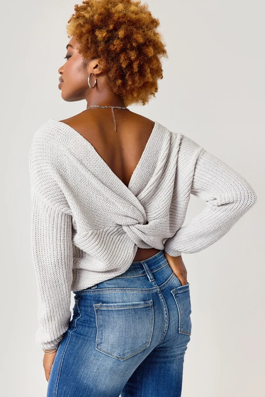 Andie Knot Back Sweater