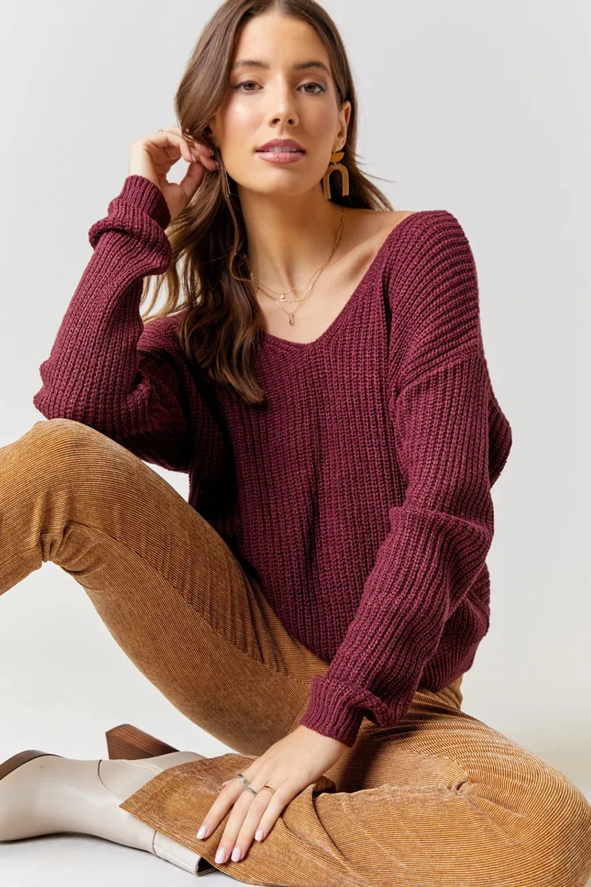 Andie Knot Back Sweater