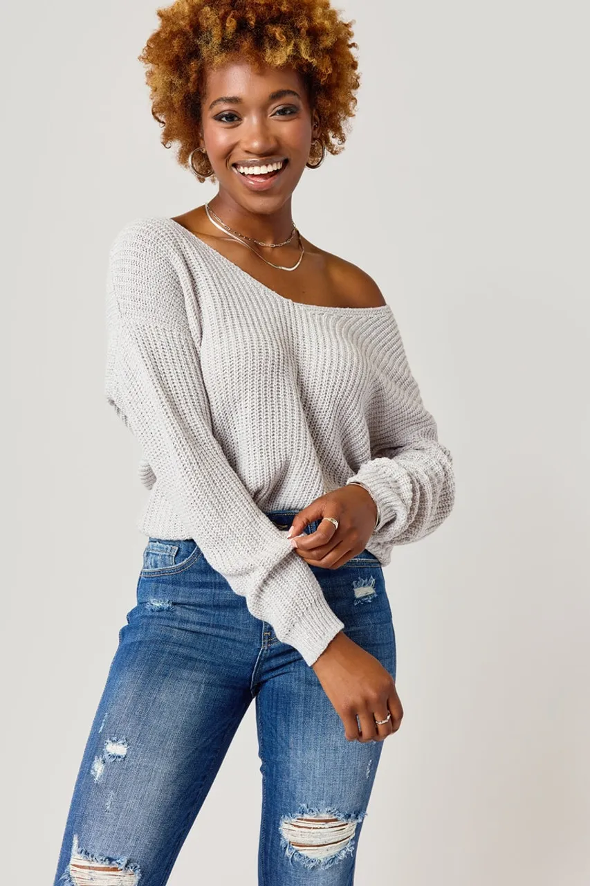 Andie Knot Back Sweater