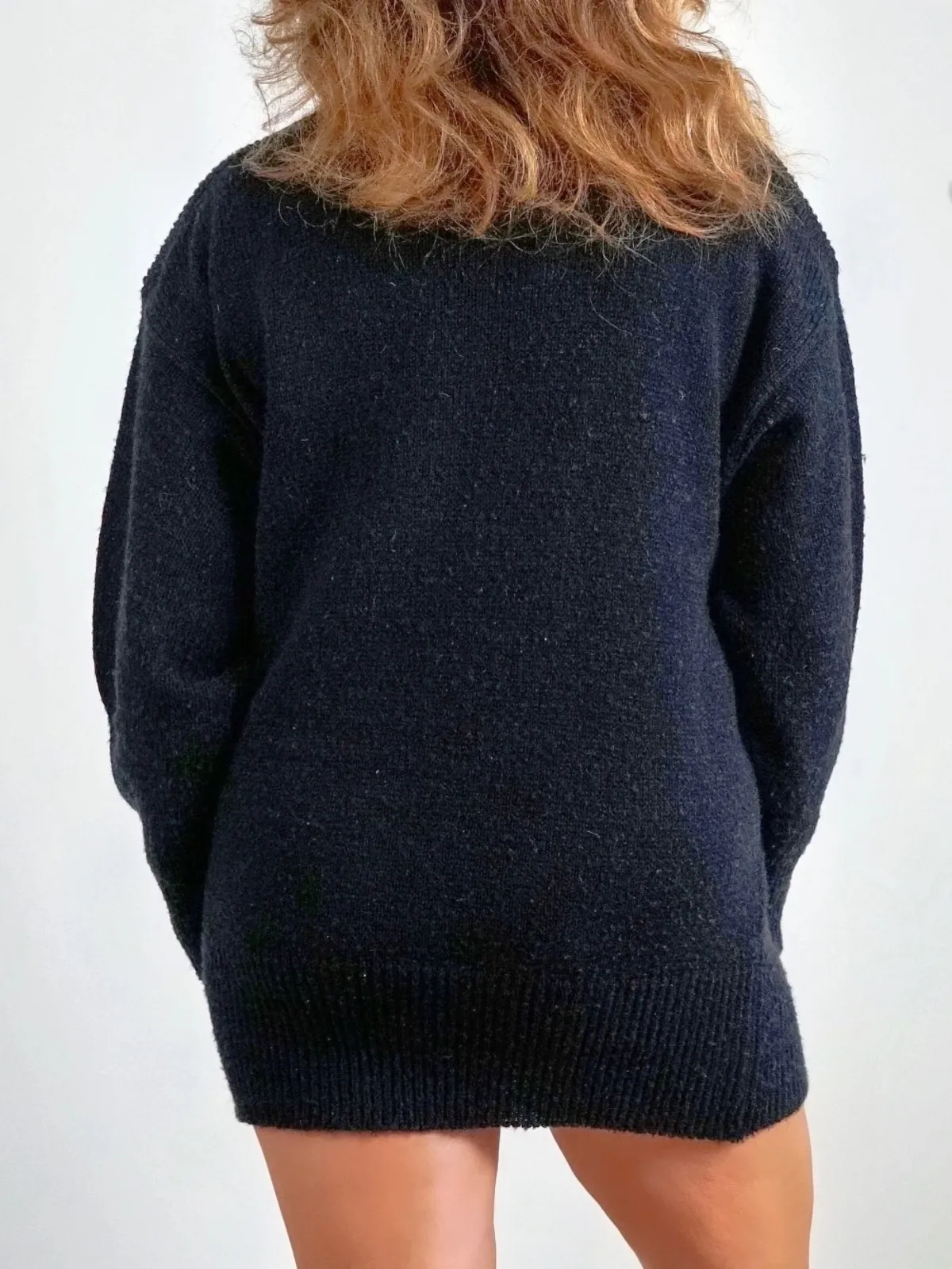 Appliqu Sweater - Ink Black