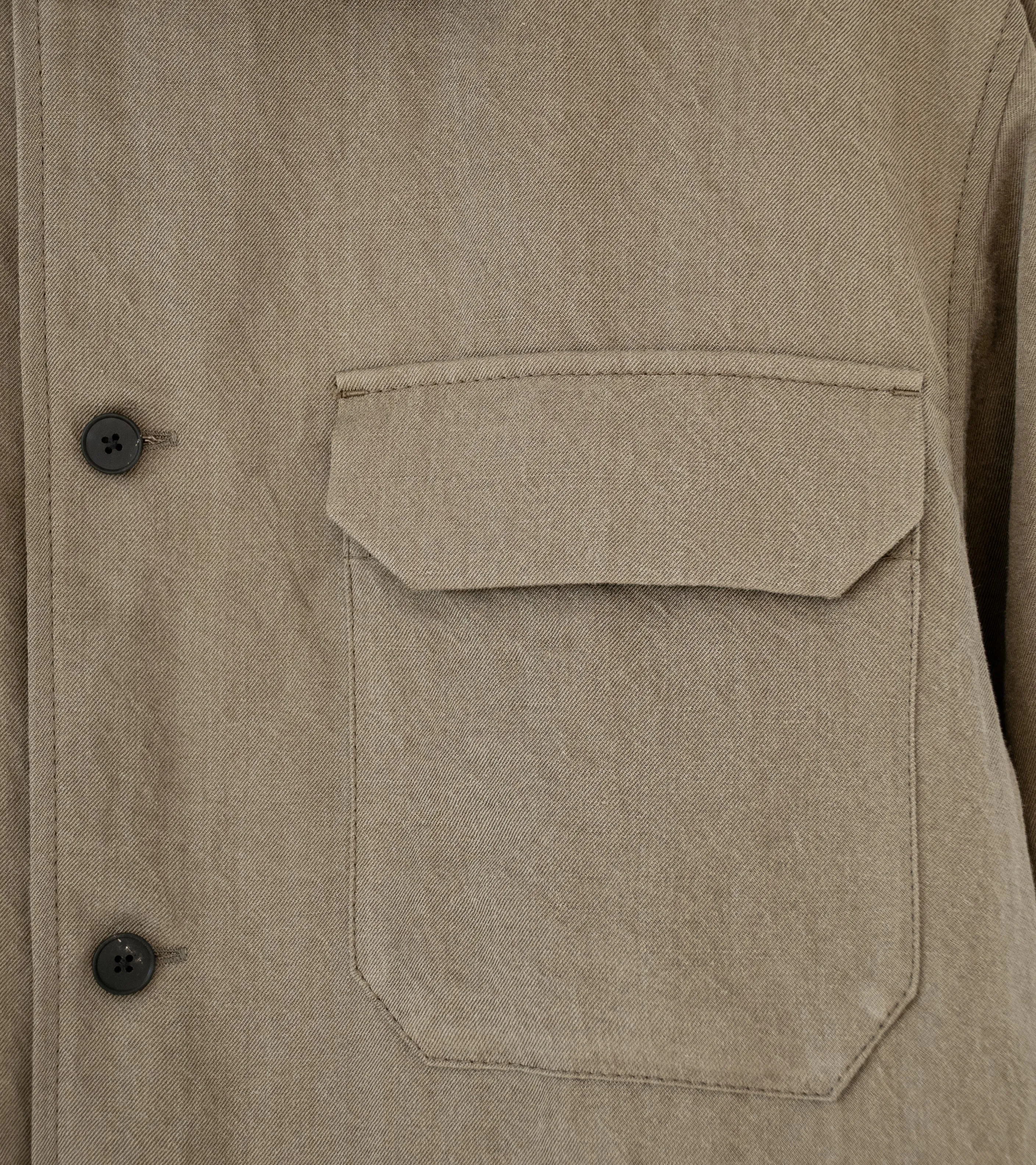 Aton 'CPO Shirt' (Gray Nidom Silk Linen)