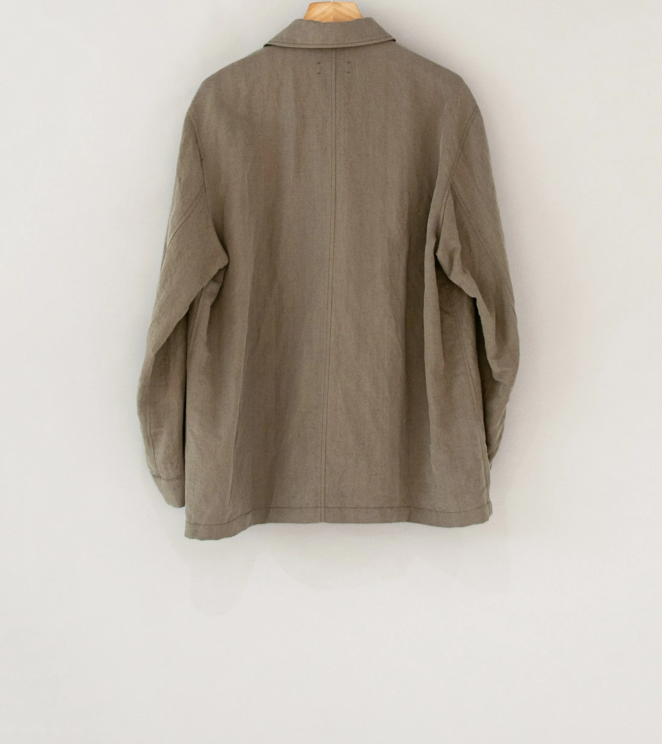 Aton 'CPO Shirt' (Gray Nidom Silk Linen)