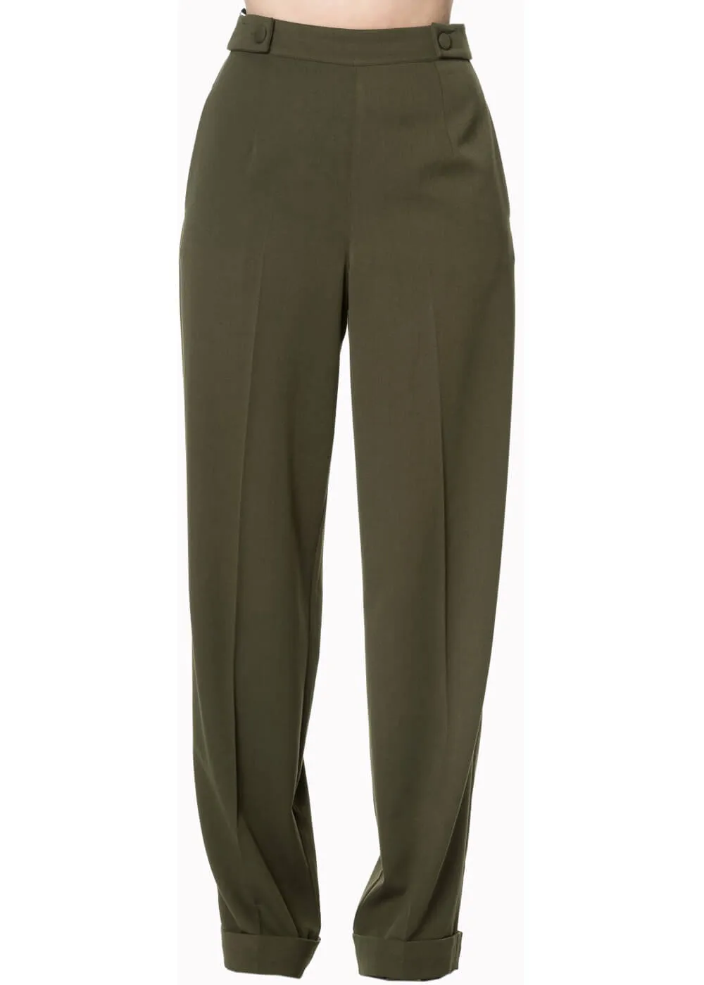 Banned Party On 40's Pantalon Trousers Dark Green