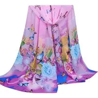 Beach Scarf From India poncho Sexy Scarves Chiffon Shawls Women Long Print Wrap Ladies Large Silk Scarfs