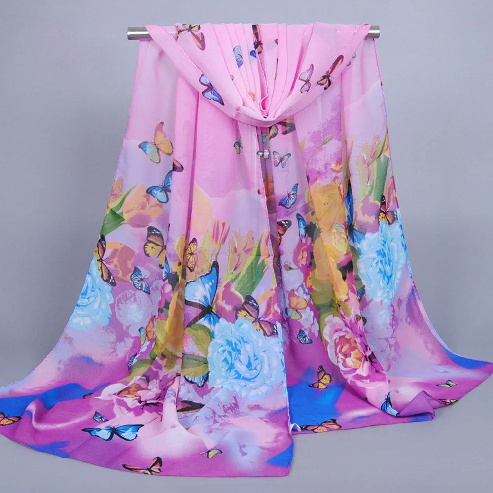 Beach Scarf From India poncho Sexy Scarves Chiffon Shawls Women Long Print Wrap Ladies Large Silk Scarfs