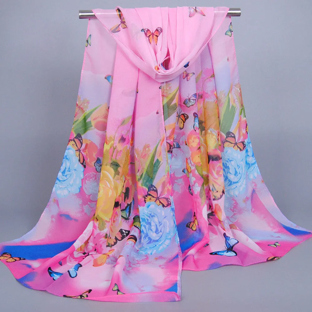 Beach Scarf From India poncho Sexy Scarves Chiffon Shawls Women Long Print Wrap Ladies Large Silk Scarfs