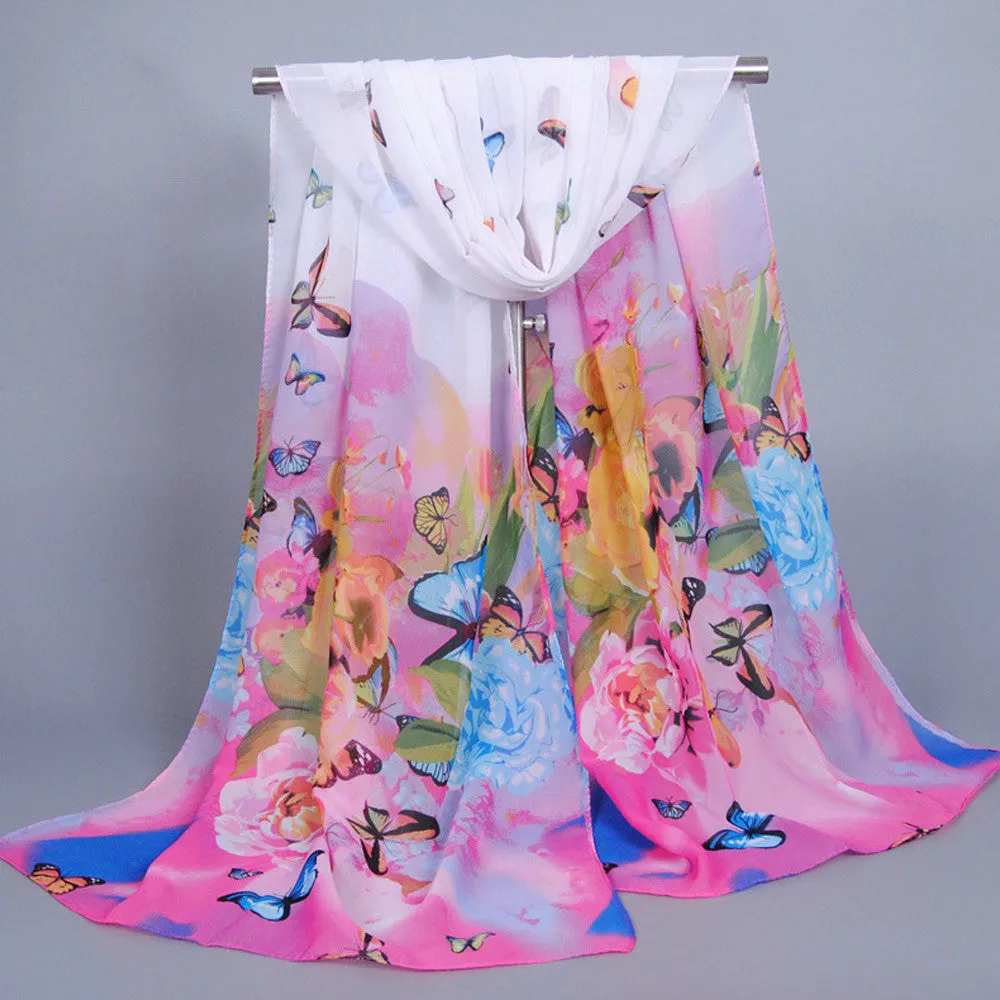 Beach Scarf From India poncho Sexy Scarves Chiffon Shawls Women Long Print Wrap Ladies Large Silk Scarfs