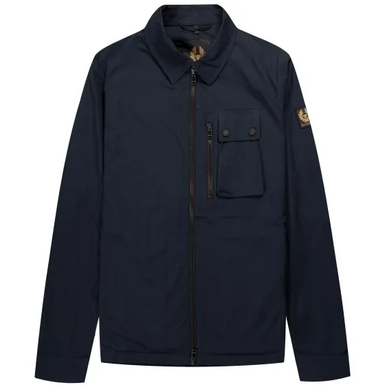 Belstaff  Cotton Gabardine Rail Overshirt Dark Ink