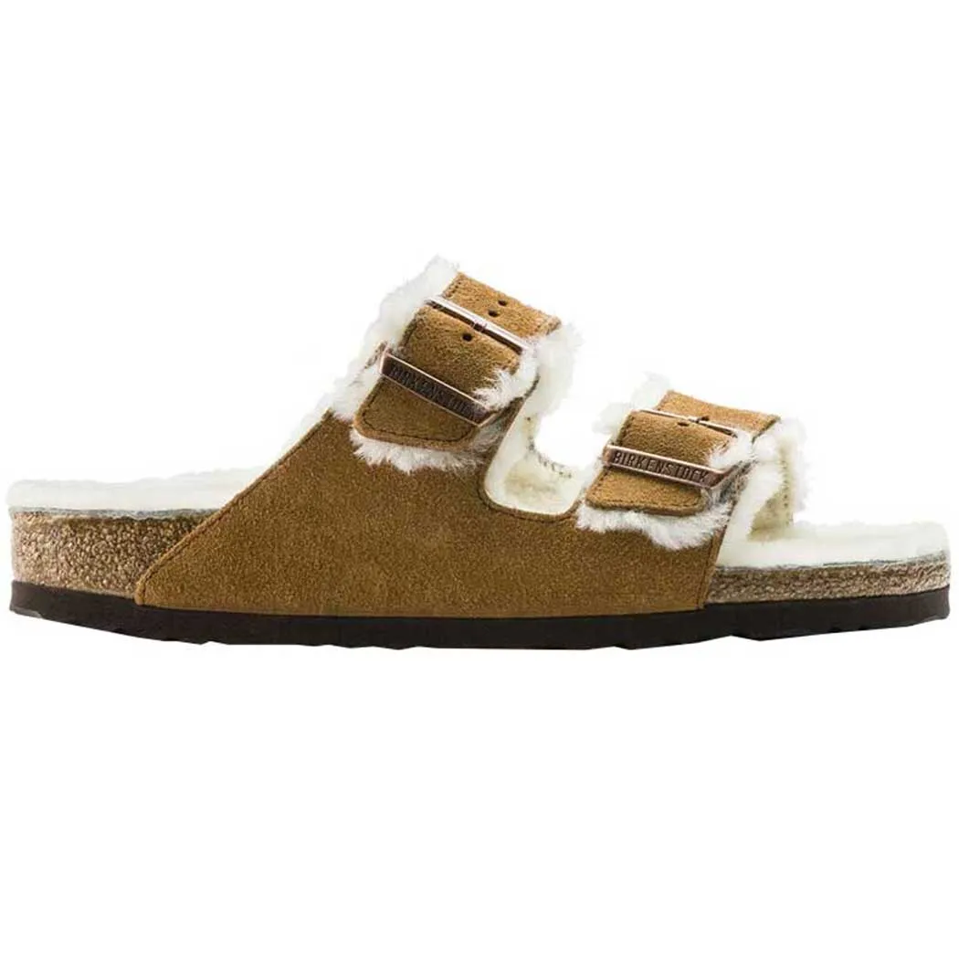 Birkenstock Arizona Sandal Shearling Mink Suede (Women's)