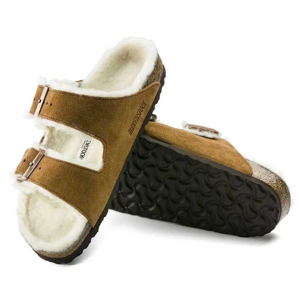 Birkenstock Arizona Sandal Shearling Mink Suede (Women's)