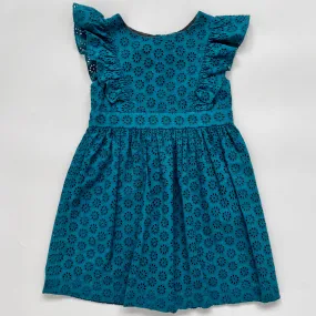 Bonpoint Teal Broderie Anglaise Dress: 6 Years