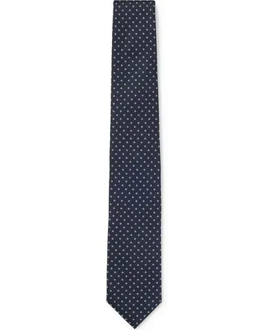 Boss Silk-blend tie with jacquard-woven pattern