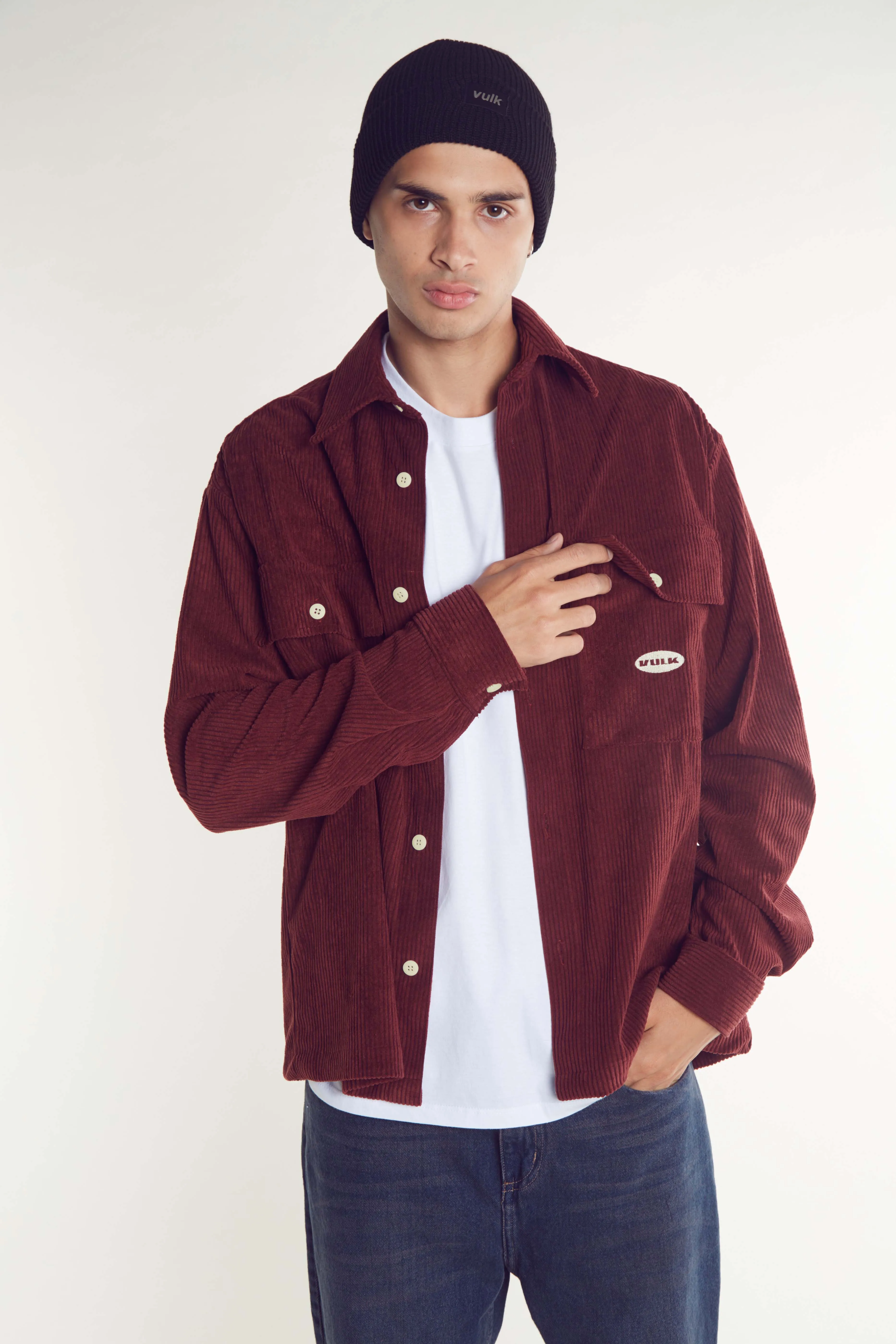 Campera Liviana Vulk Roman Overshirt Berry