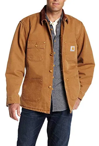 Carhartt Men's Big & Tall Duck Chore Coat Blanket Lined C001