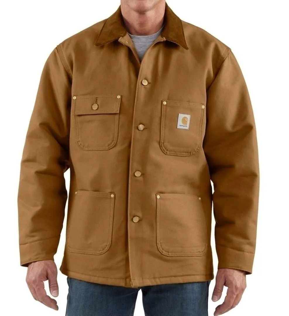 Carhartt Men's Big & Tall Duck Chore Coat Blanket Lined C001