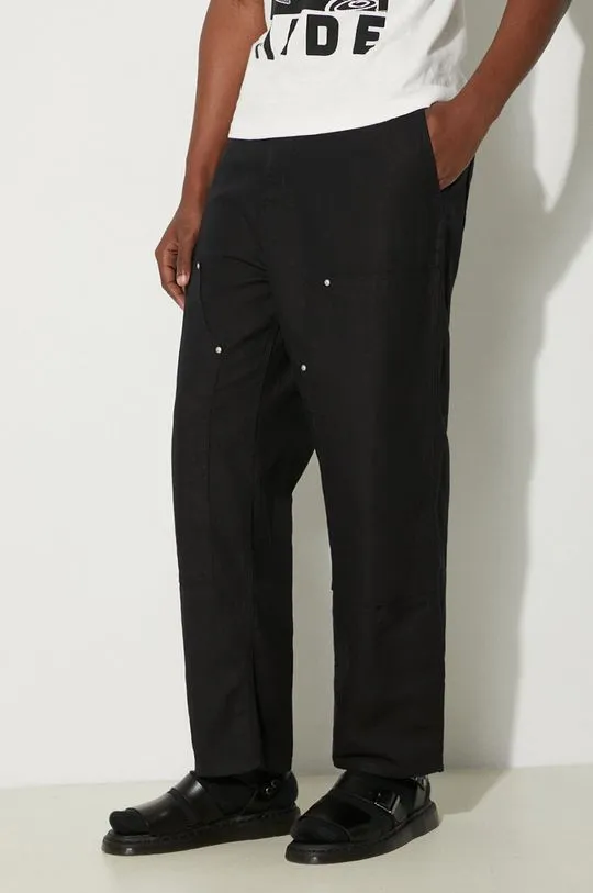 Carhartt WIP linen blend trousers Walter Double Knee Pant black color I033580.8902