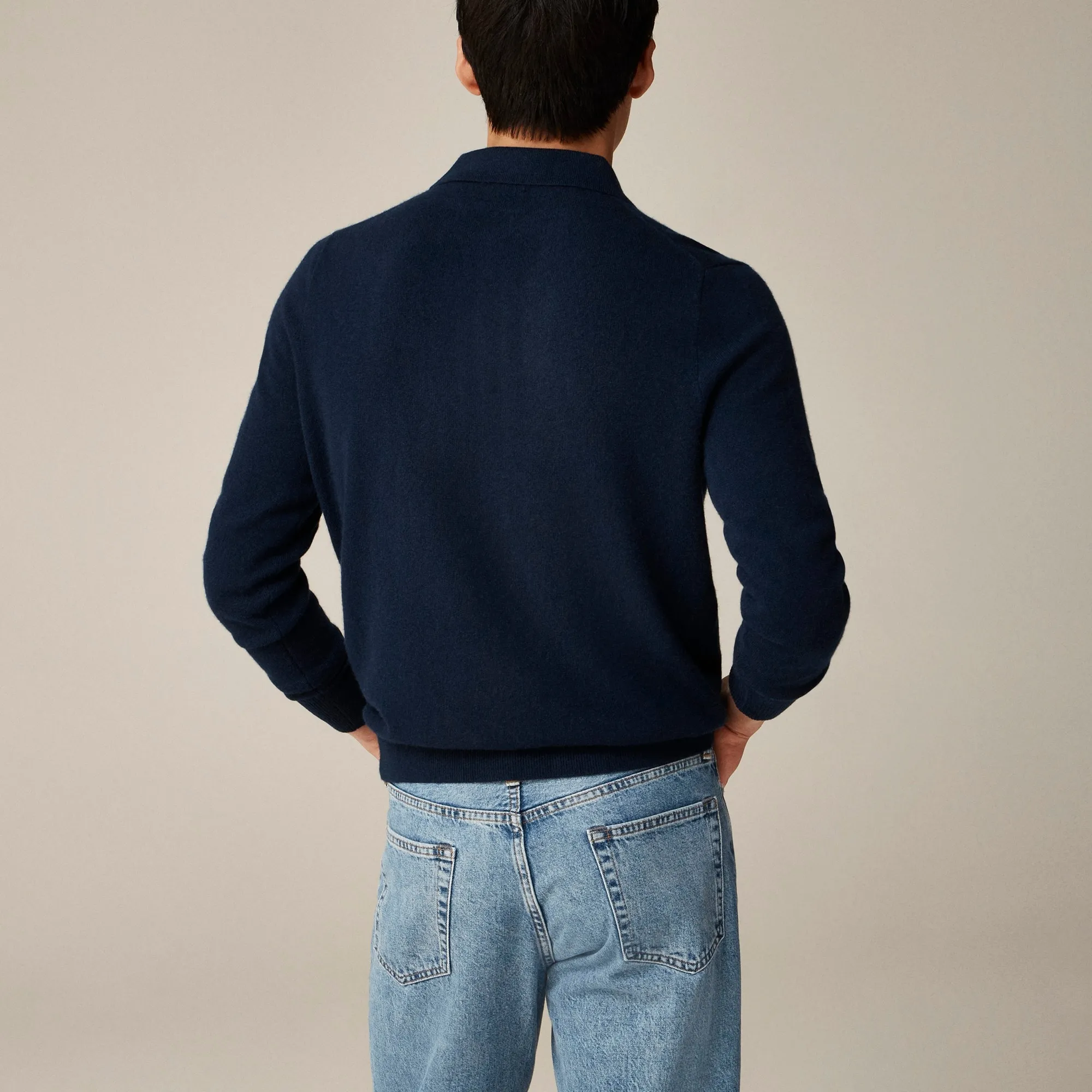 Cashmere collared sweater-polo