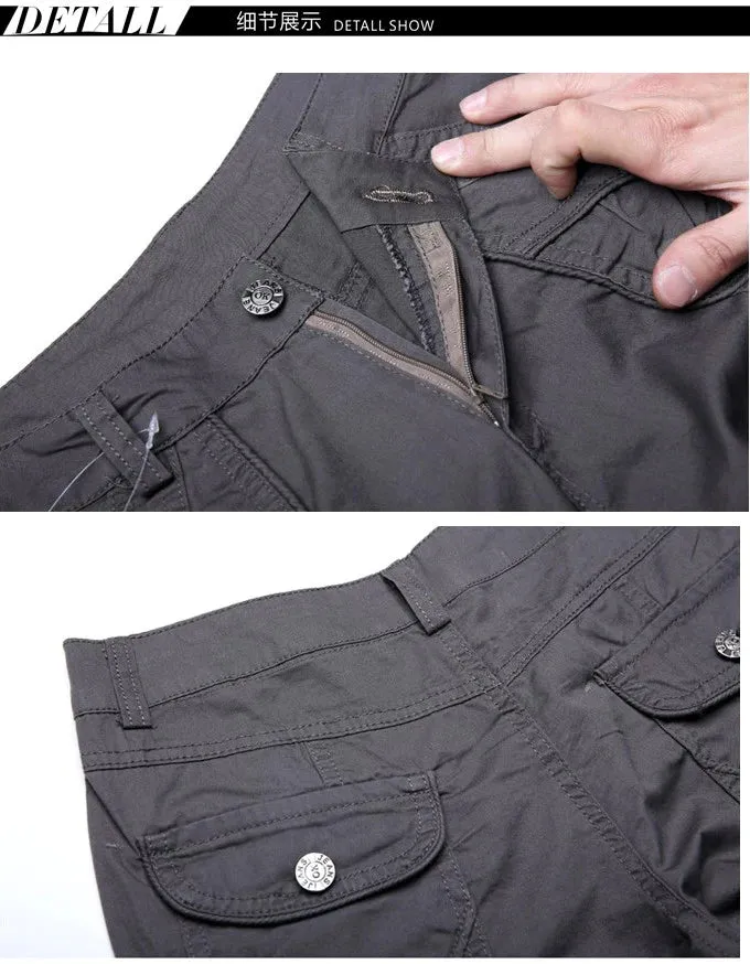 Casual Unisex Solid Pockets Mid Waist Cargo Jogger Full Pants Trousers