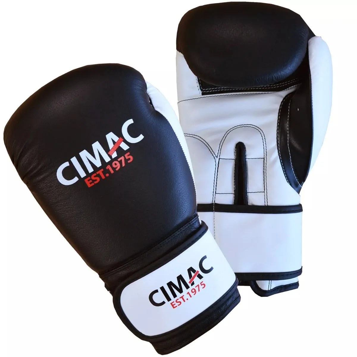 Cimac Leather Boxing Gloves Kickboxing Black