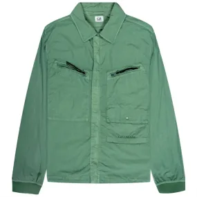 C.P. Company Embroidered Logo Overshirt Green