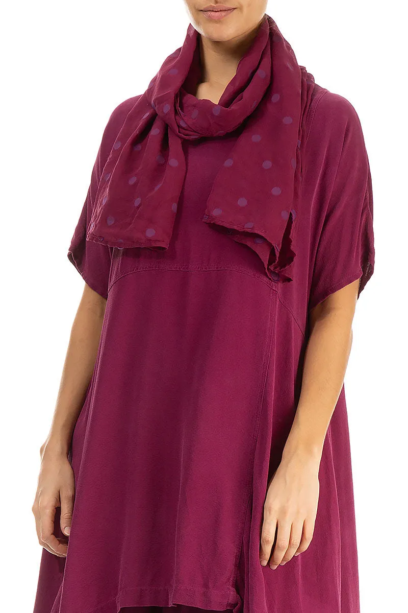 Dotty Berry Silk Scarf