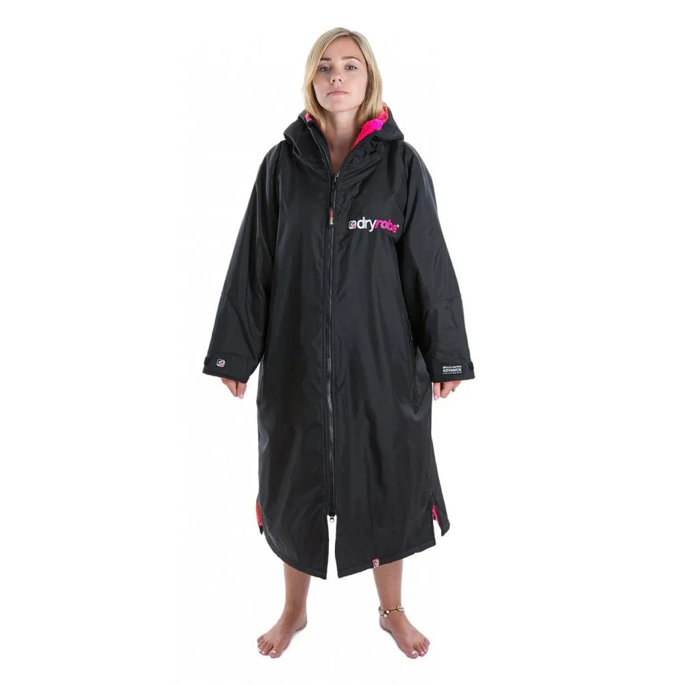 Dryrobe Advance Long Sleeve Coat (Black/Pink)