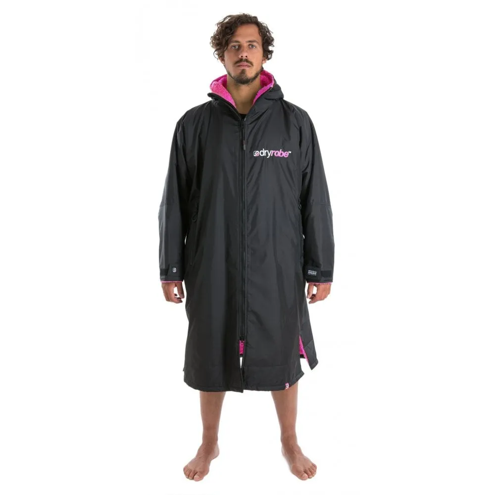 Dryrobe Advance Long Sleeve Coat (Black/Pink)