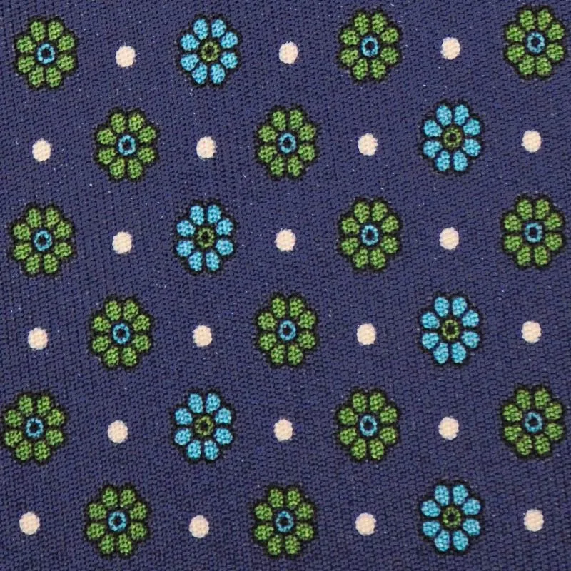 F.Marino Handmade 7-Folds Silk Tie Daisy Yale