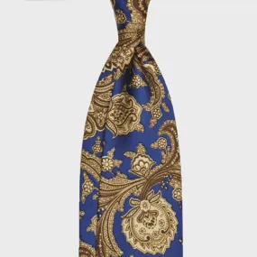 F.Marino Handmade Silk Tie 3-Fold Liberty | Persian Blue