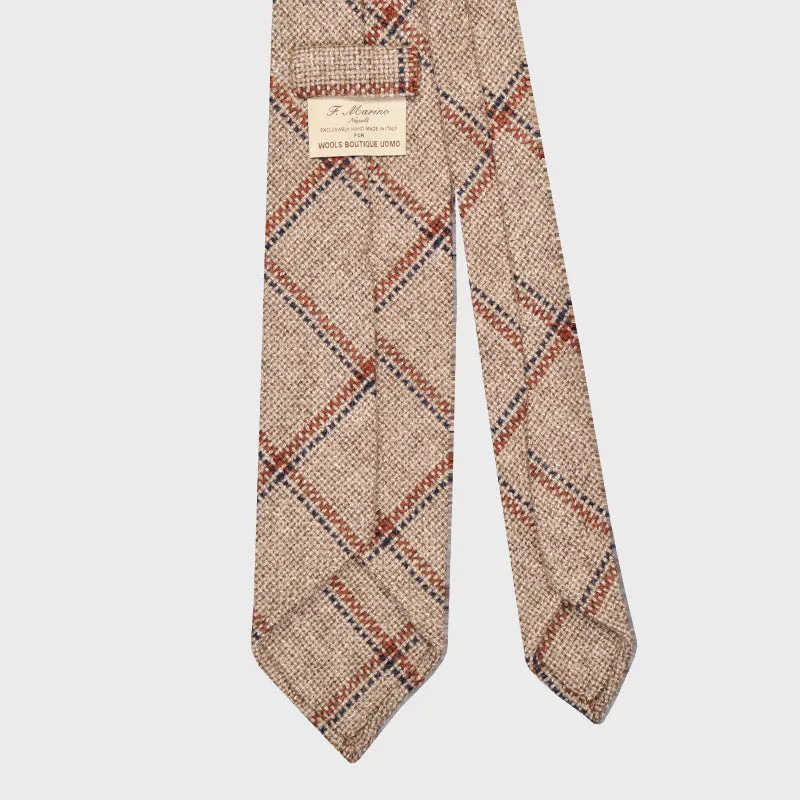 F.Marino Handmade Wool Tie Drapers Italy Windowpane