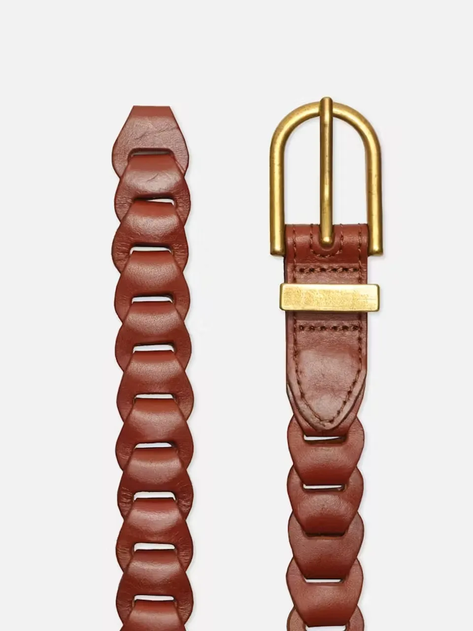 Frame Braided Belt, Whiskey