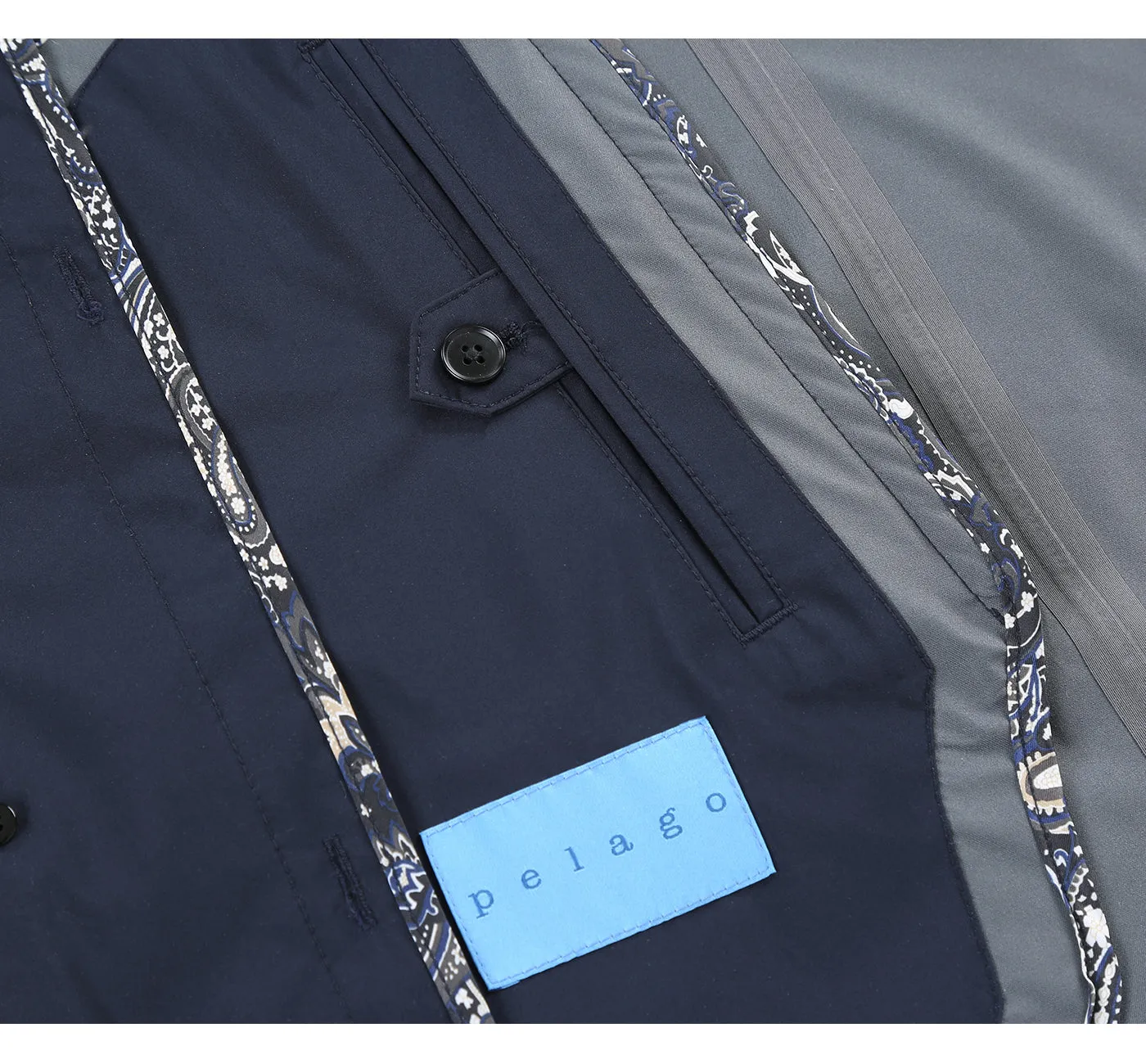 Functional SLIM FIT Raincoat With Removable Quilted Liner in Navy by Pelago