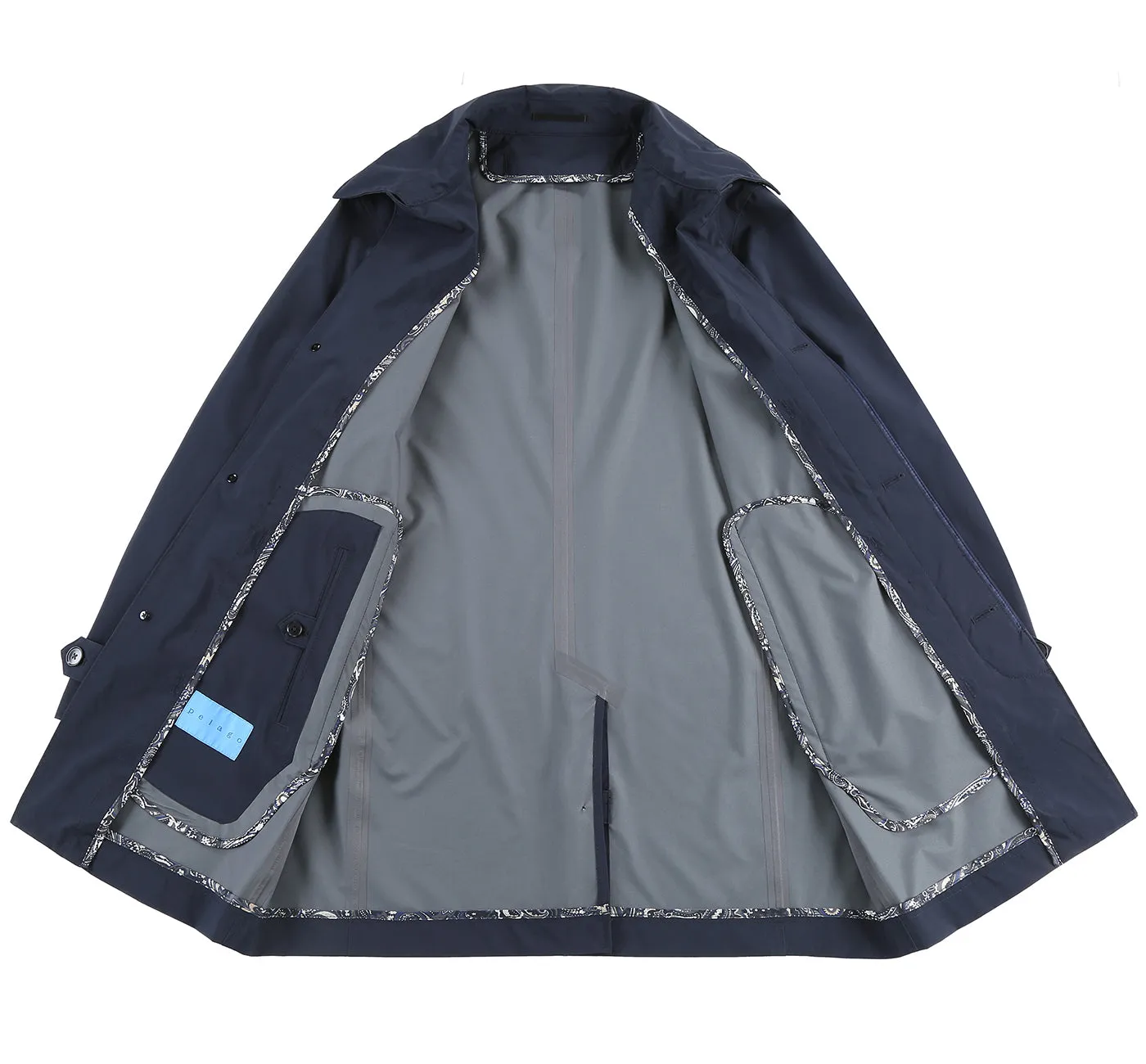 Functional SLIM FIT Raincoat With Removable Quilted Liner in Navy by Pelago