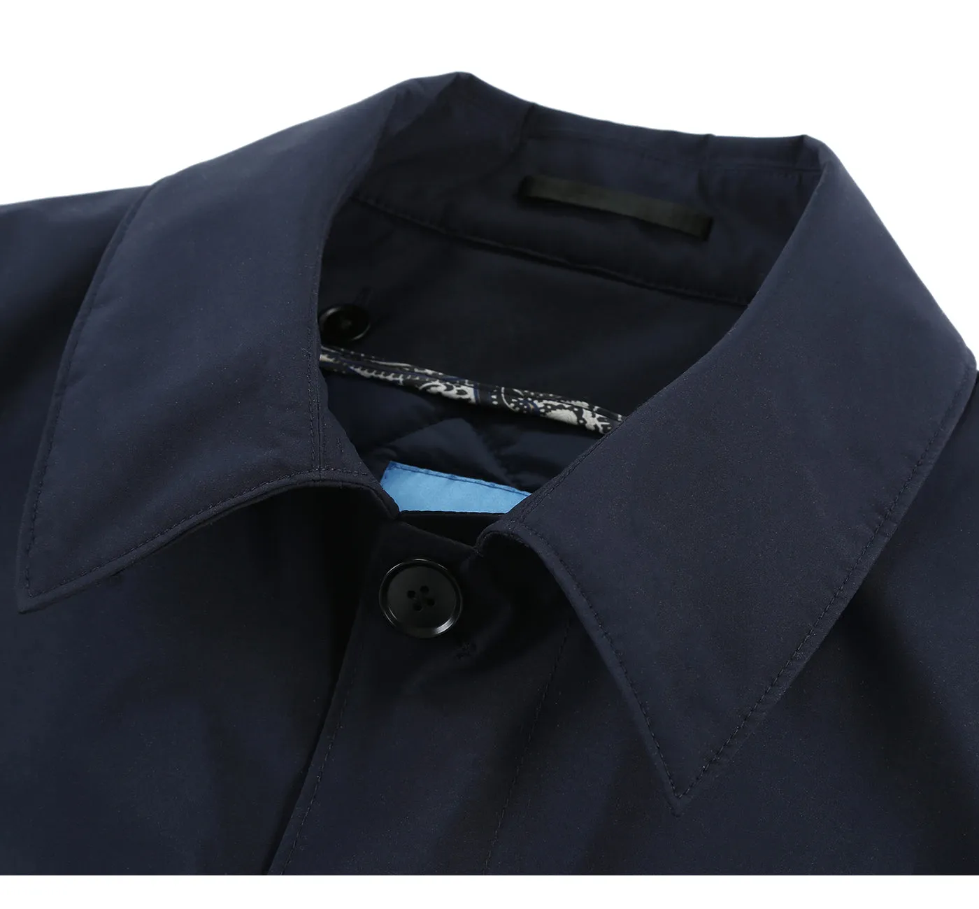 Functional SLIM FIT Raincoat With Removable Quilted Liner in Navy by Pelago