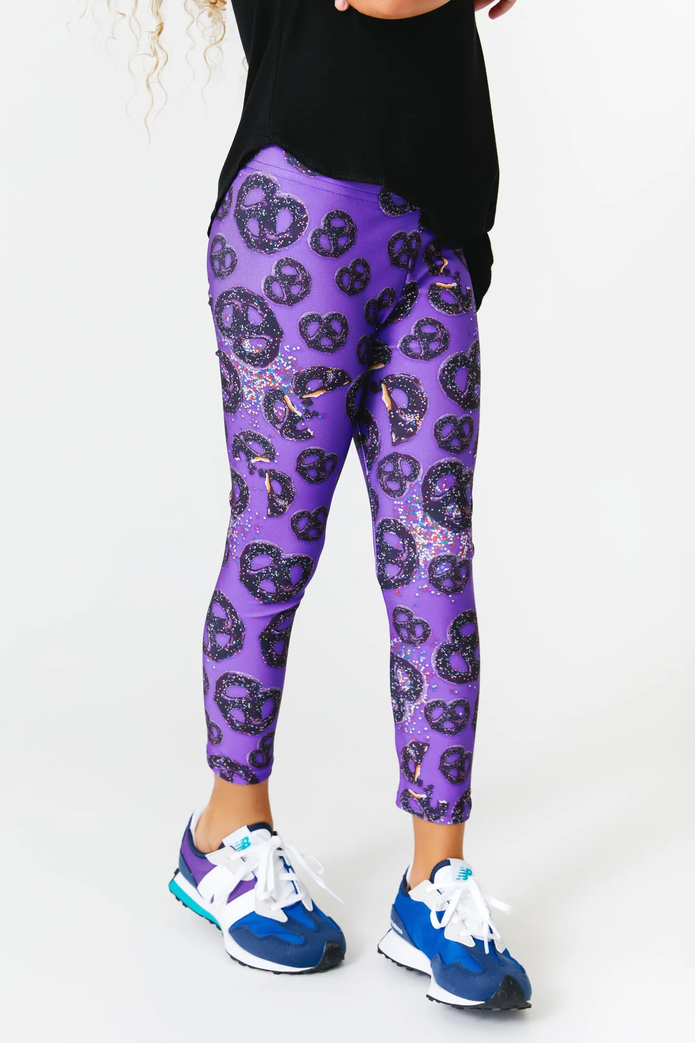 Girls Leggings in Chocolate Covered Pretzels