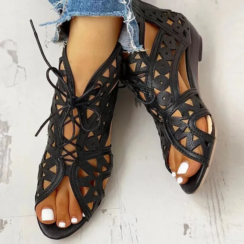 Gladiator Boot Sandals Leisure Wedge Heel Comfort Women Shoes