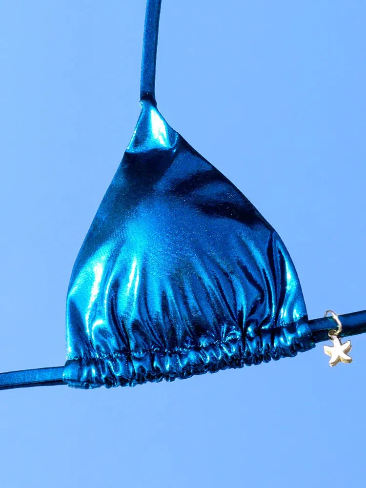 Glossy Metallic String Bikini