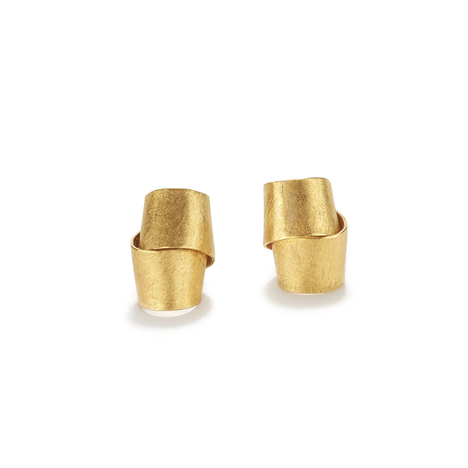 Gold Tie Earrings