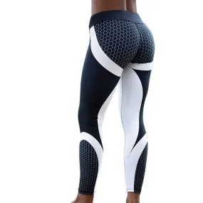 Hayoha Mesh Pattern Print Leggings Fitness