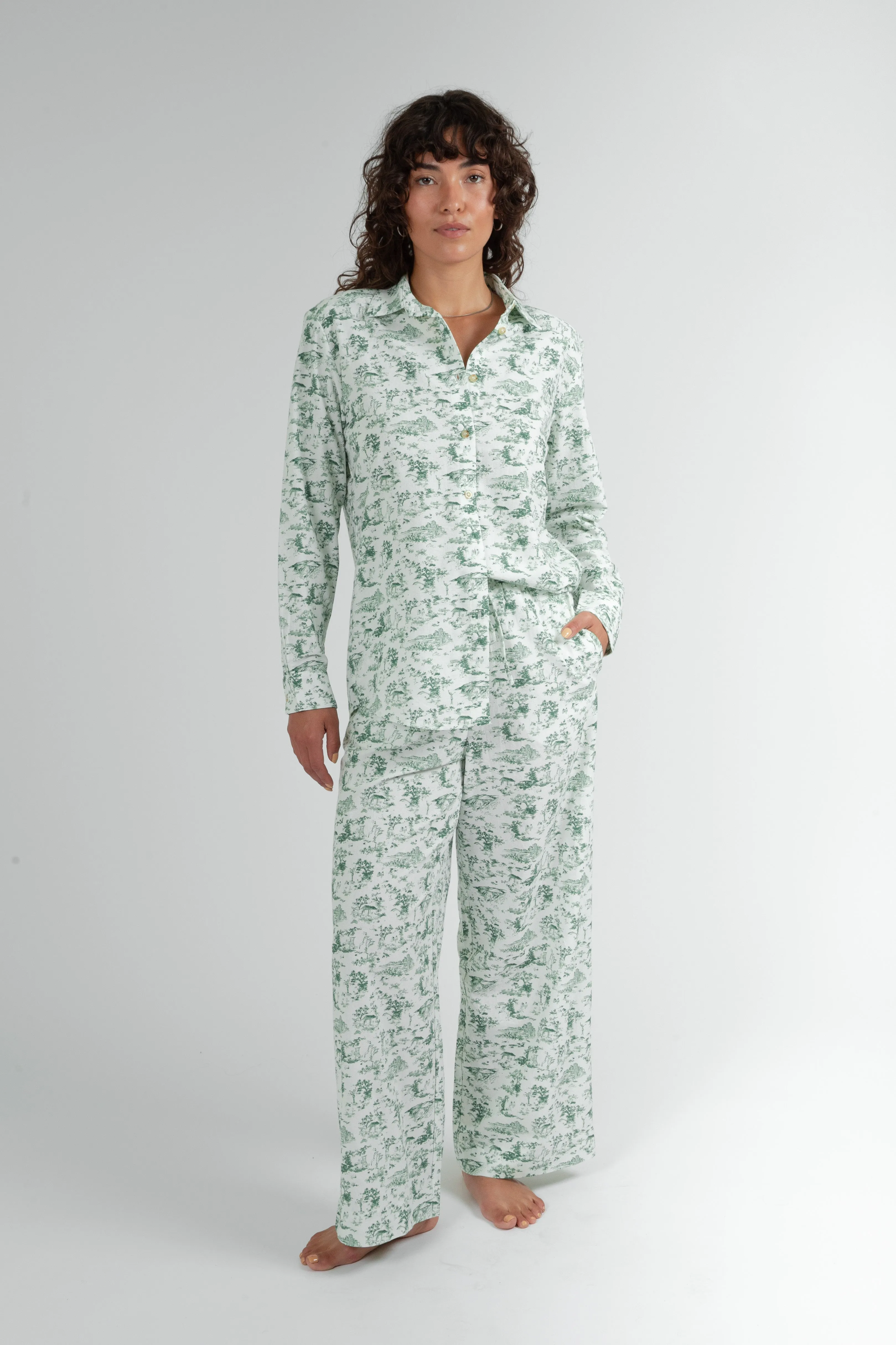 Holiday Pajama Shirt Green