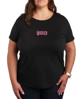 Hybrid Apparel Plus Size Wicked Elphaba Pink Logo Graphic Tee