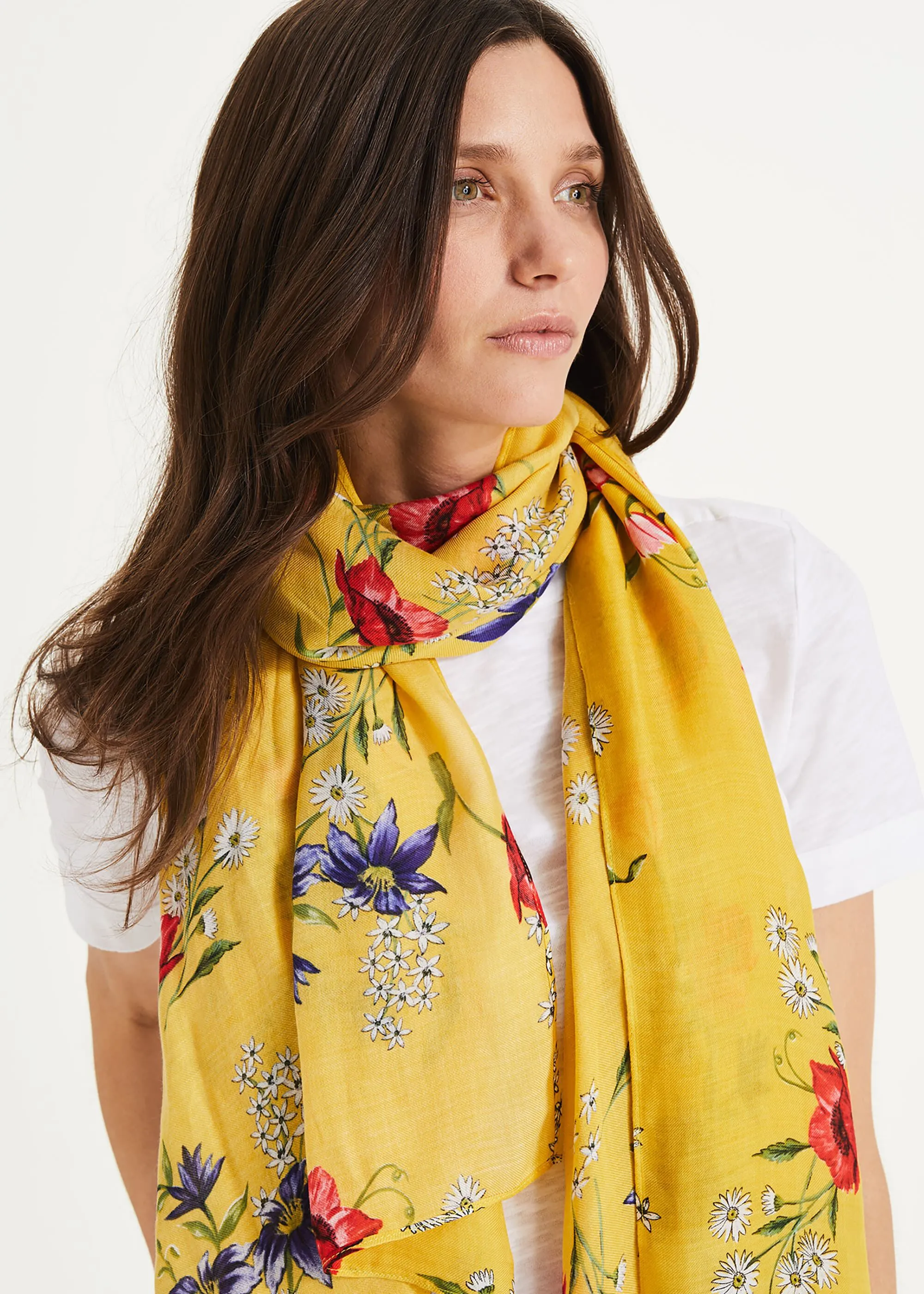 Janey Tropical Floral Scarf