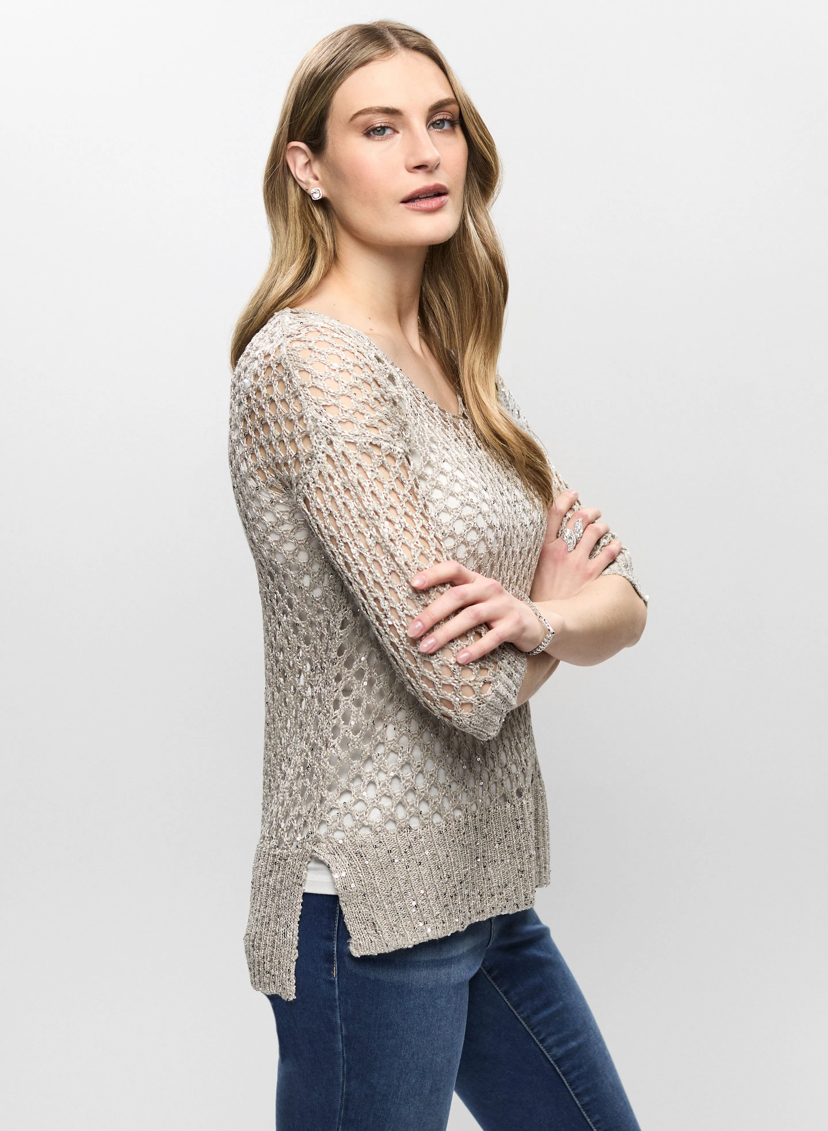 Joseph Ribkoff - Open-Knit Sweater