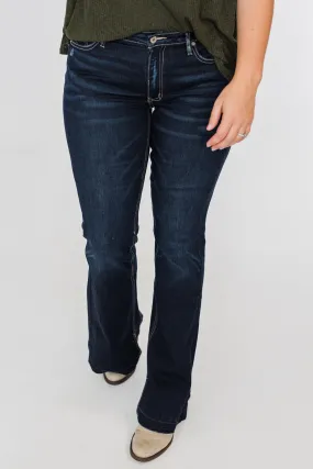 KanCan Non-Distressed Flare Jeans- Felicity Wash