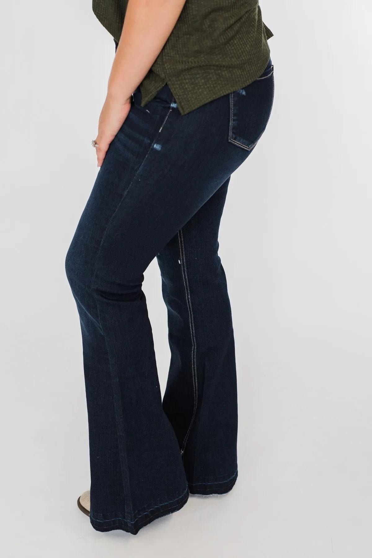 KanCan Non-Distressed Flare Jeans- Felicity Wash