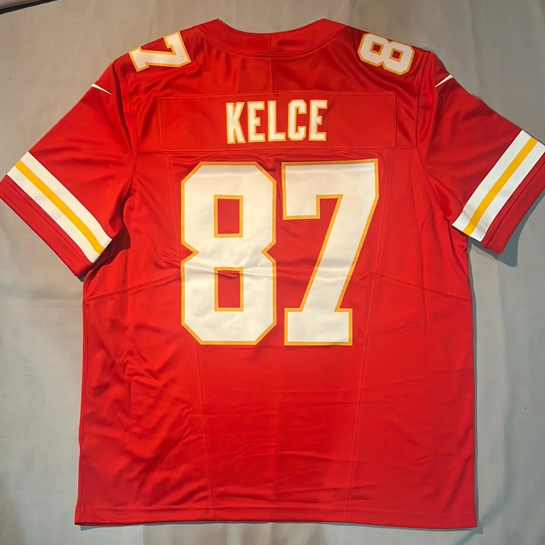 Kansas City Chiefs NFL Nike On Field Authentic Apparel #87 Kelce Men’s Jersey