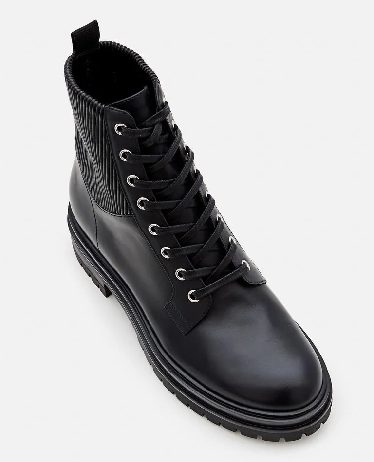 LEATHER LACE-UP BOOTS