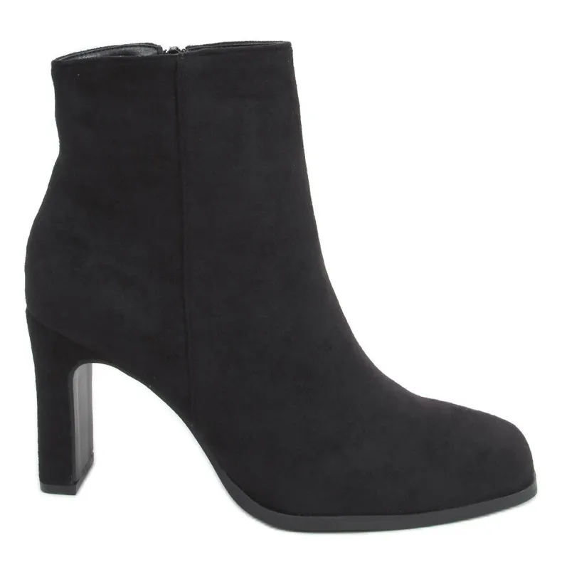 Madison Black Suede heeled boots