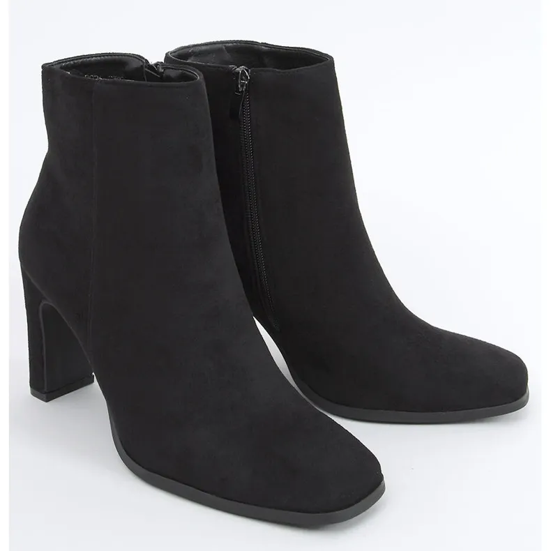 Madison Black Suede heeled boots